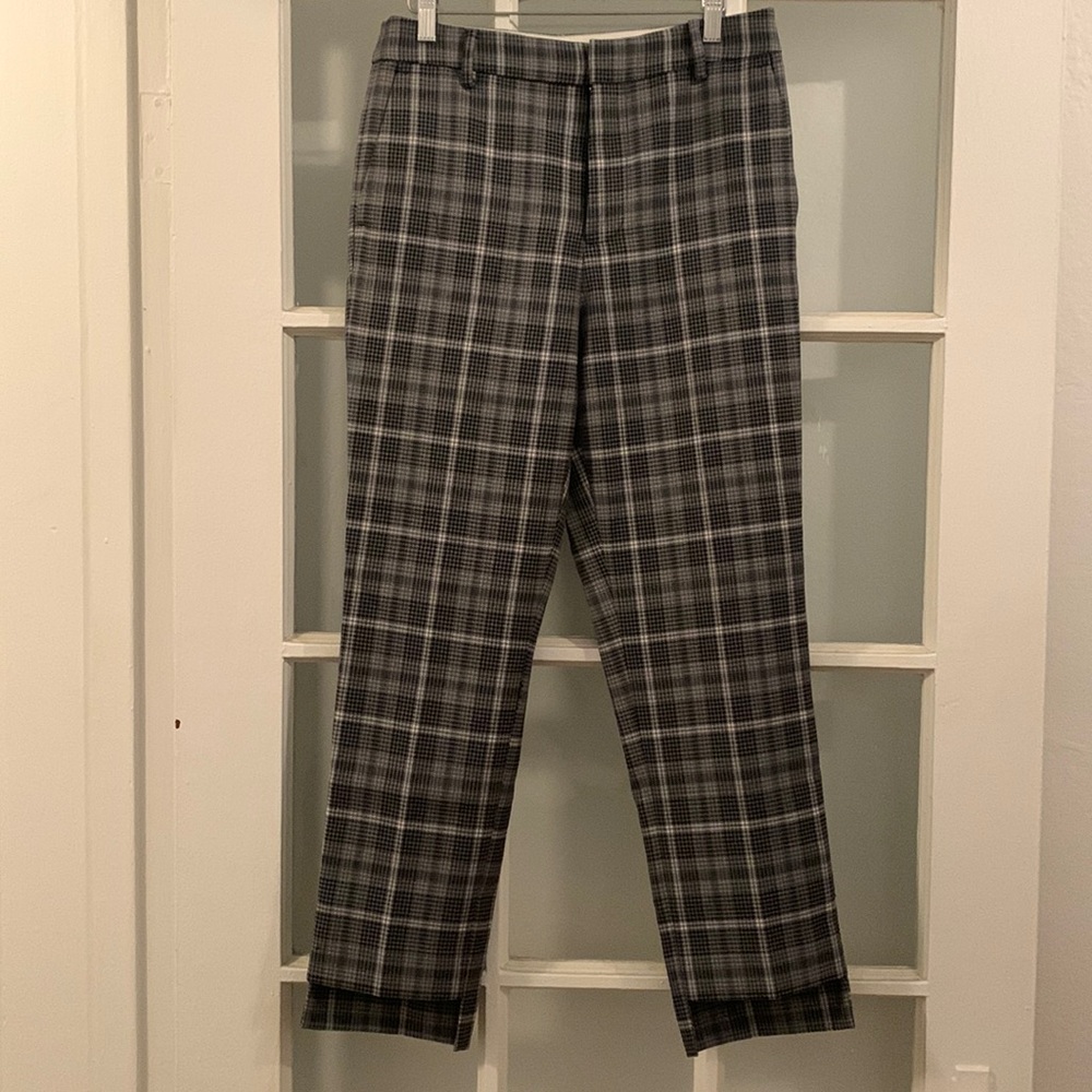 Mo&co designer plaid gray pant suit trousers - medium/large